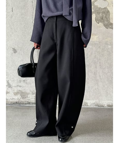 structured wide pants / 2color　hm2078