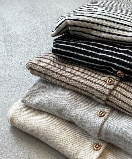 slim stripe cardigan  / 5color　hm2642