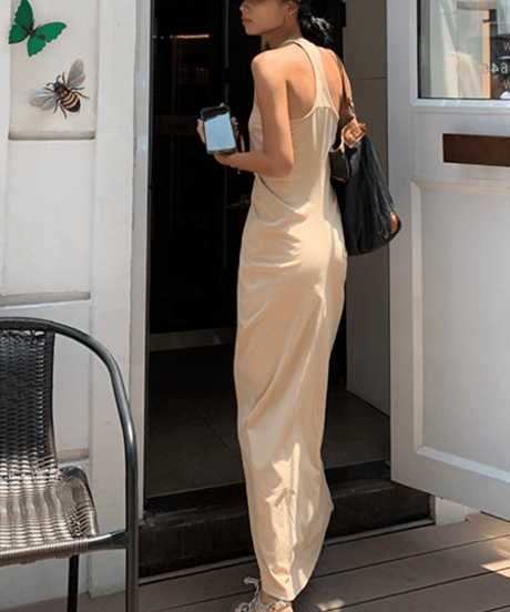 sleeveless slim dress / 5color　hm1615