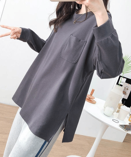 pocket long t-shirt / 3color　hm1425