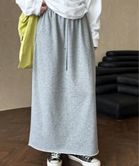 sweat maxi skirt / 2color　hm2054