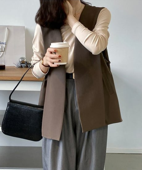 side tuck gilet / 2color　hm1440