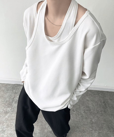 tank layered top / 2color　hm1735