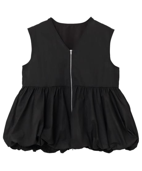 peplum zip-up vest / 3color　hm2572