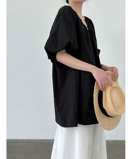 back ribbon blouse / 3color　hm2404