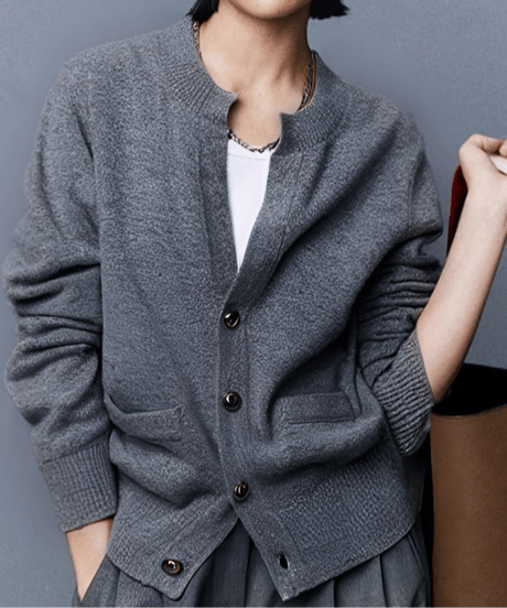 v neck knit cardigan / 3color　hm1794