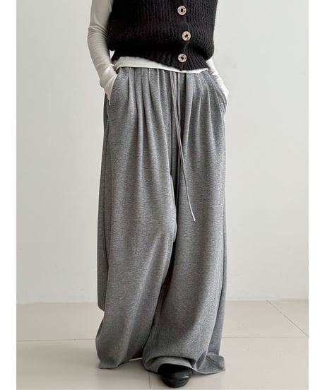 wide leg sweatpants / 4color　hm2727