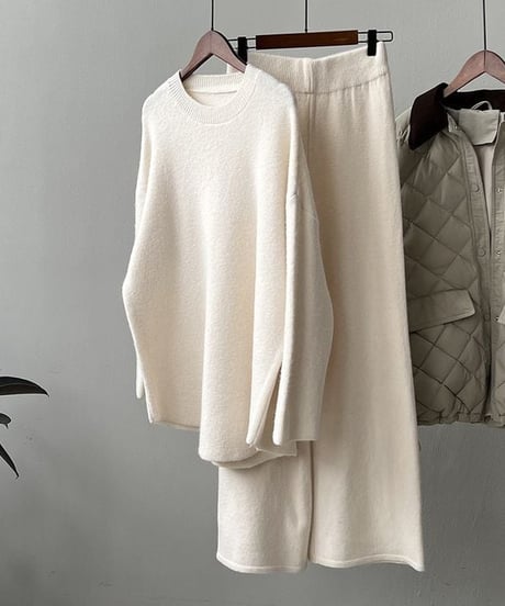 knit tops & pants set / 3color　hm1863