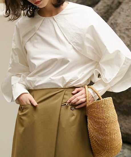 cotton petal blouse / 4color　hm1438