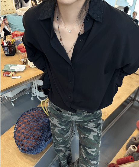fluid drape shirt / 2color　hm2204