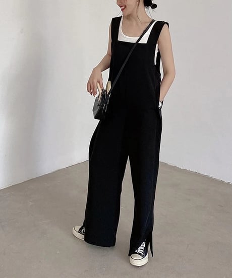 straight saide-slit overalls　hm1409