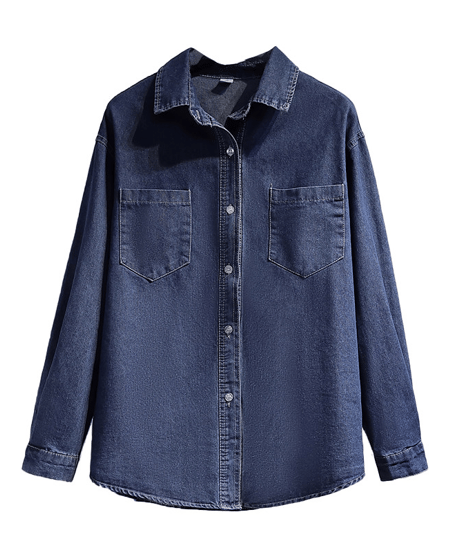 denim oversized shirts　hm1930