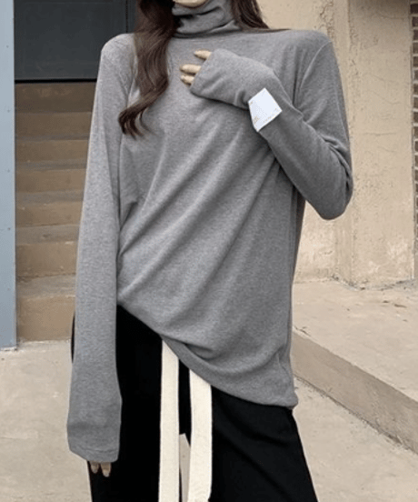 sleeve tag top  / 4color　hm1798