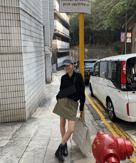 a-line mini skirt / 2color　hm1248