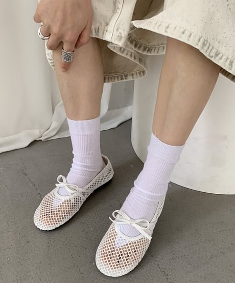 mesh ballerina shoes / 3color　hm2256