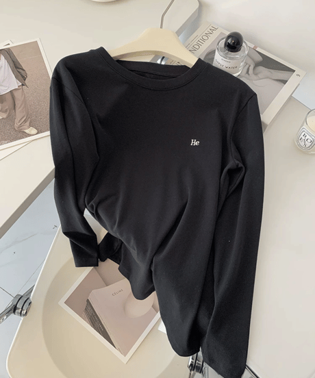 simple logo l-tee / 4color　hm2837