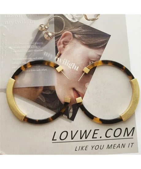 ortoise gold hoop pierce　hm2148
