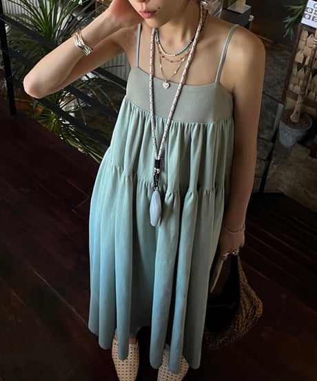 tiered cami dress / 2color 　hm1631