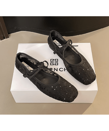 lace flat shoes / 3color　hm2858