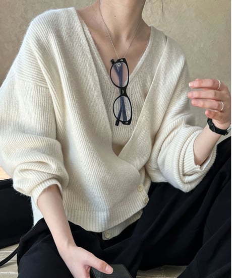 design knit top set / 2color　hm1824