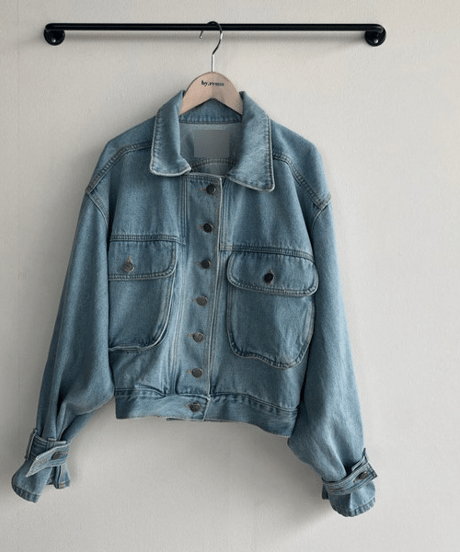 cropped denim jacket / 2color　hm2832