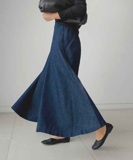 denim gaucho pants　hm1378