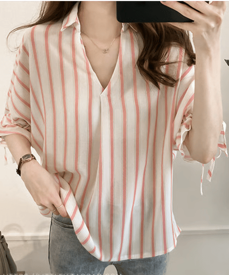 striped dolman shirt / 3color　hm2857