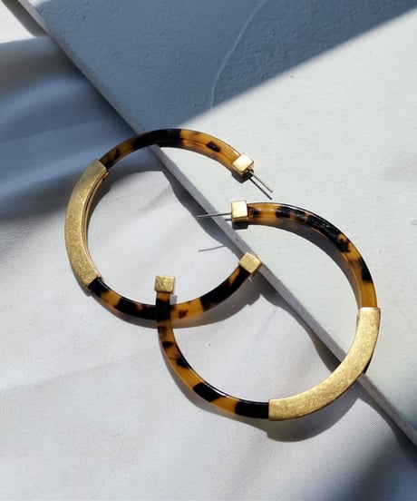 ortoise gold hoop pierce　hm2148