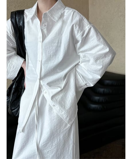 oversized shirt & skirt set / 2color　hm2075