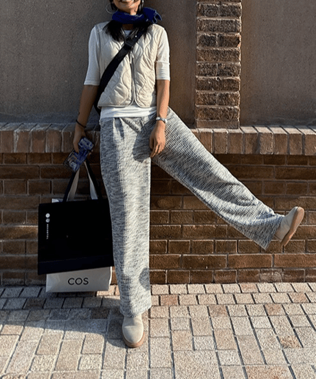 draped wide leg pants　hm1698