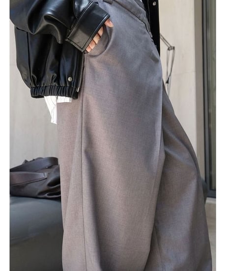 asymmetric wide leg pants　hm1734