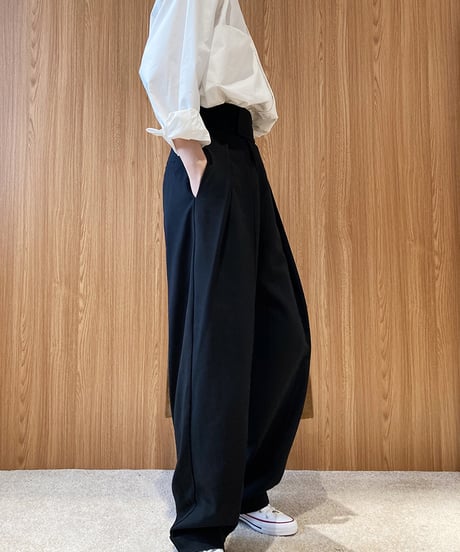 wide tucked pants / 2color　hm1671