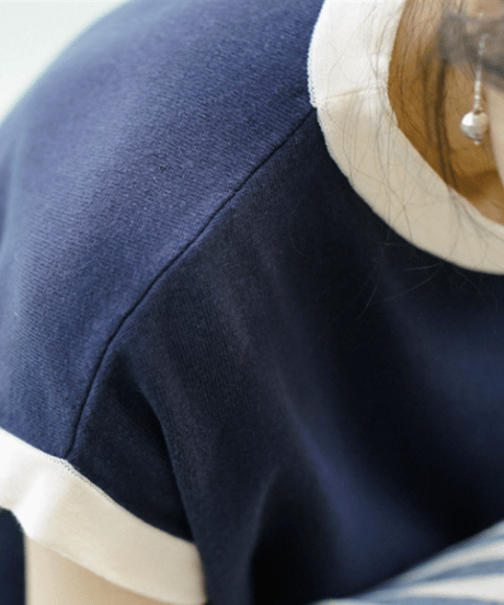 french sleeve knit top / 2color　hm1490