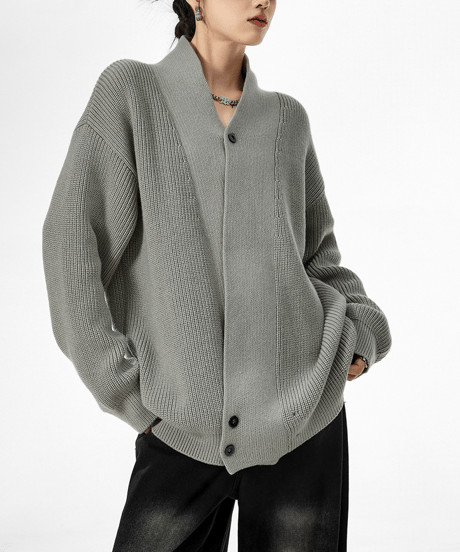 shawl collar cardigan / 3color　hm2682