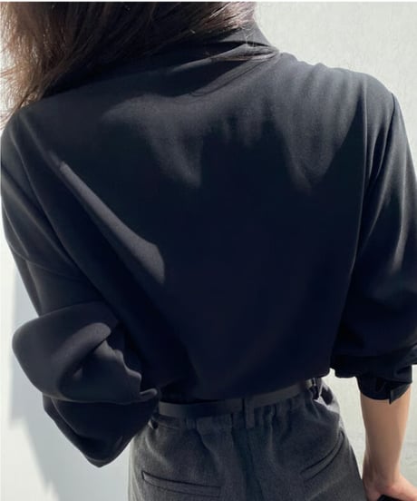pleated cropped shirt  / 2color　hm2643