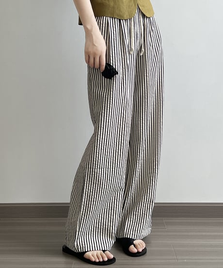 stripe wide-leg pants　hm1375