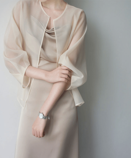 sheer chiffon bolero / 2color　hm2876