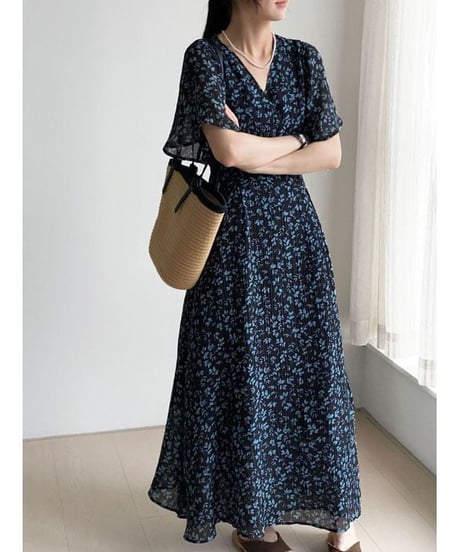 floral flow dress / 2color　hm2409