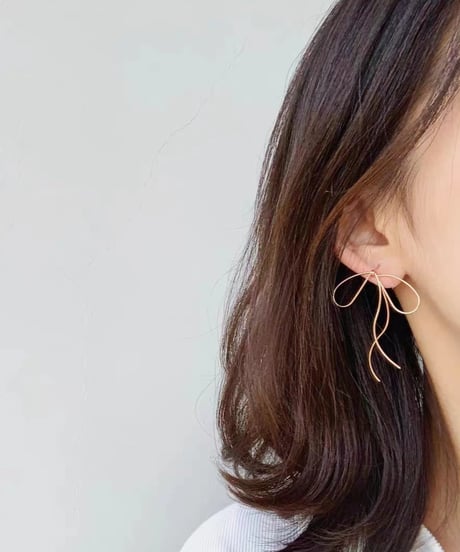 wire simple ribbon pierce / 2color　hm1567