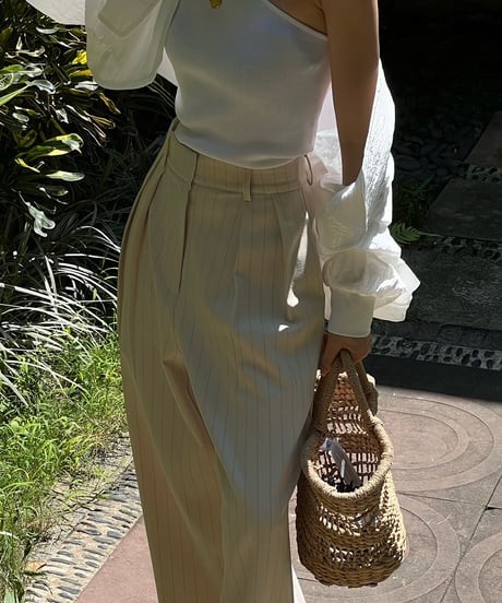 stripe tuck pants / 3color　hm1597