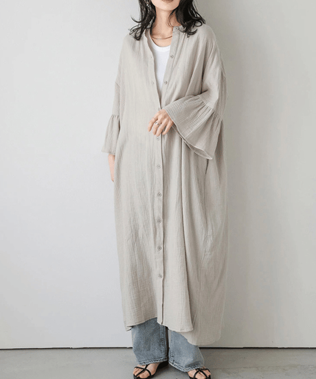 relaxed shirt dress / 4color　hm2955