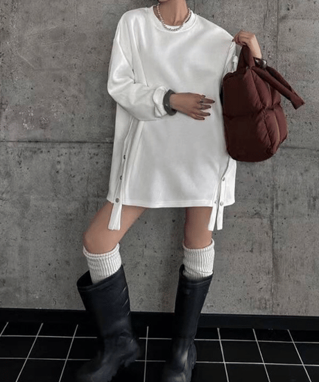 side snap tunic / 2color　hm2810
