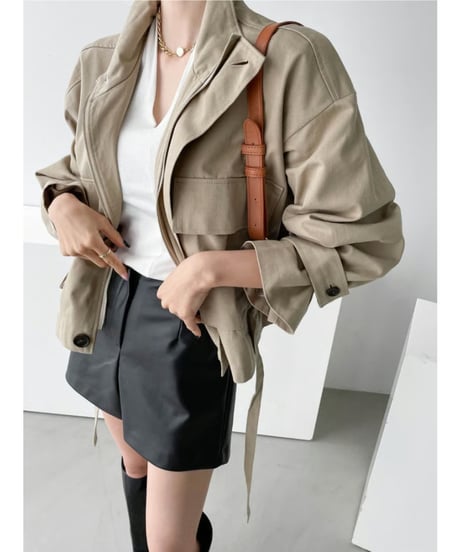 stand collar jacket / 3color　hm2841