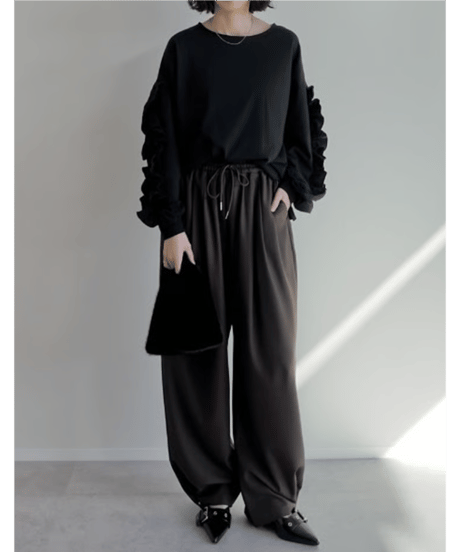 ruffle sleeve pullover / 2color　hm2658