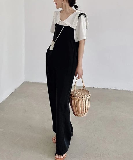 straight saide-slit overalls　hm1409