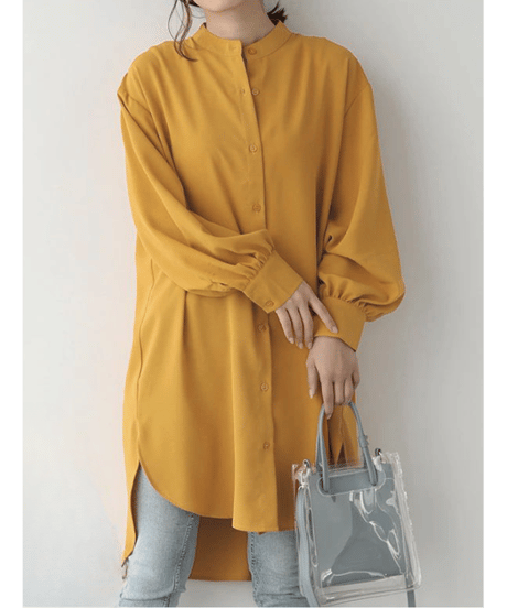 band collar shirt / 5color　hm2884