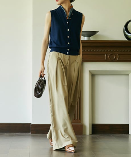 double tucked pants / 3color　hm1670