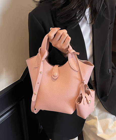 cubic leather handbag / 6color　hm2769