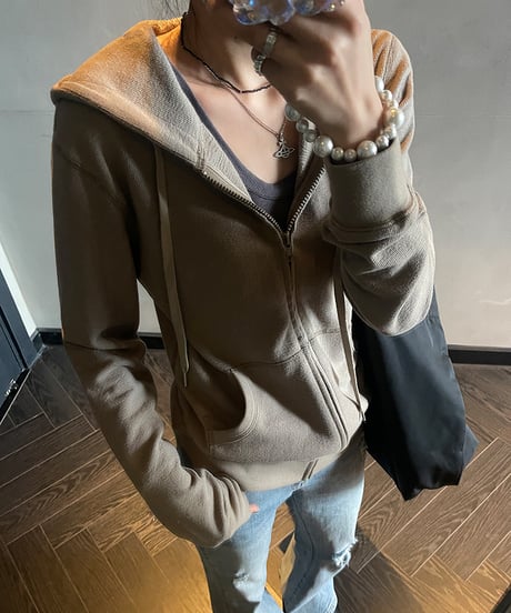 cotton simple hoodie / 2color　hm1313
