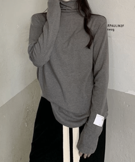 sleeve tag top  / 4color　hm1798